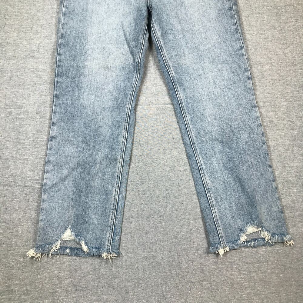 Just USA 32/14 Blue Jeans Carol High Rise Button Fly Cropped Slim Straight NWT L - Picture 3 of 10